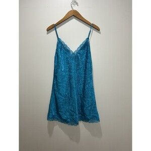 Victoria’s Secret Gold Label Vtg Y2K Satin Lace Slip Dress Chemise Coquette Sz S